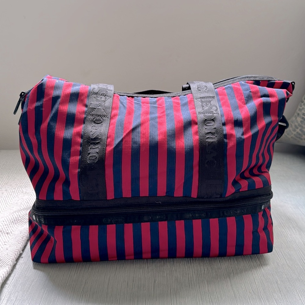 LeSportsac Stripes Duffel NEW